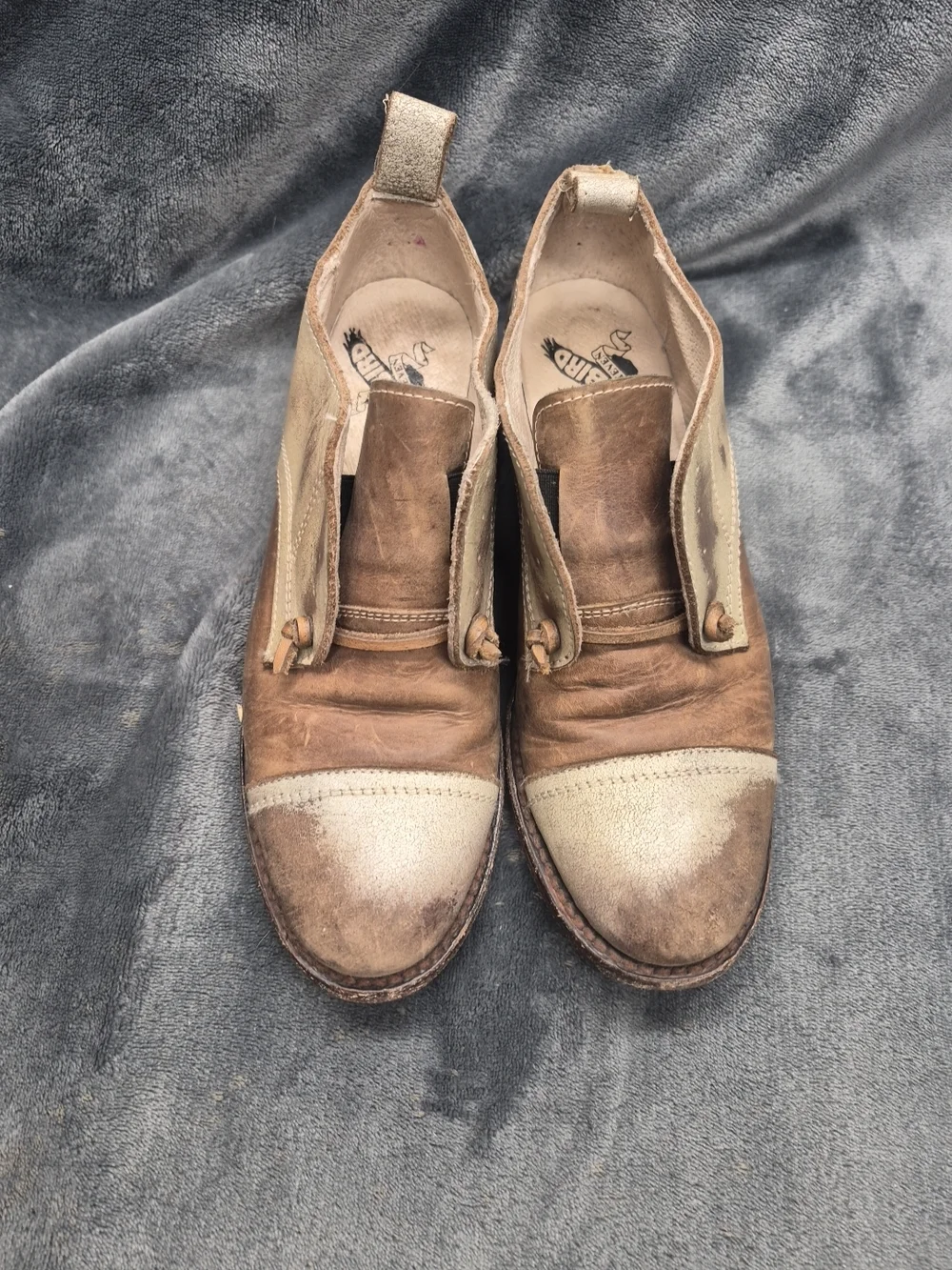Freebird Mabel Women’s US 7 Shoes Brown Tan Leather Cap Toe Slip On Oxfords - Picture 13 of 15